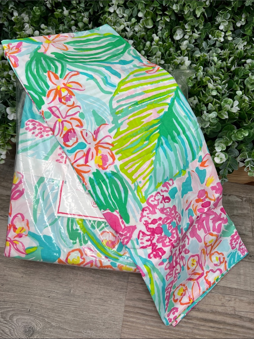 Lilly Pulitzer x Pottery Barn Orchid Sheet Set, King Size NEW - Picture 6 of 9